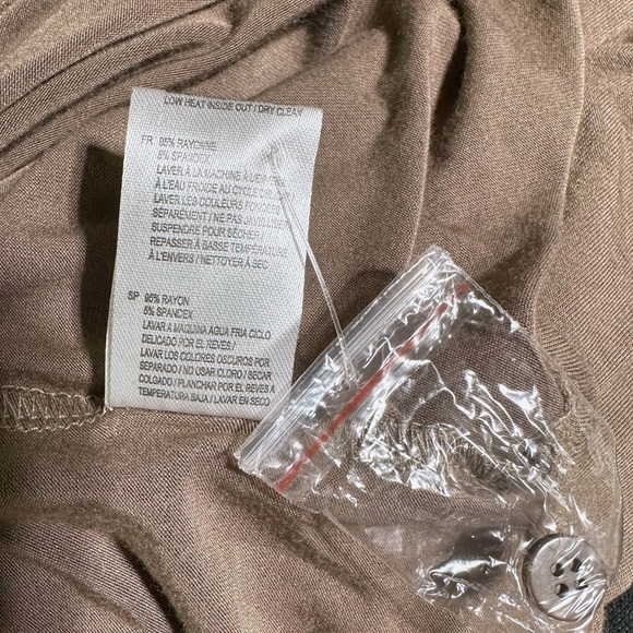 RDI Jersey Knit Pop over Roll Sleeve Top Brown Relaxed Blouse Plus Size 3X NWOT - Picture 9 of 11